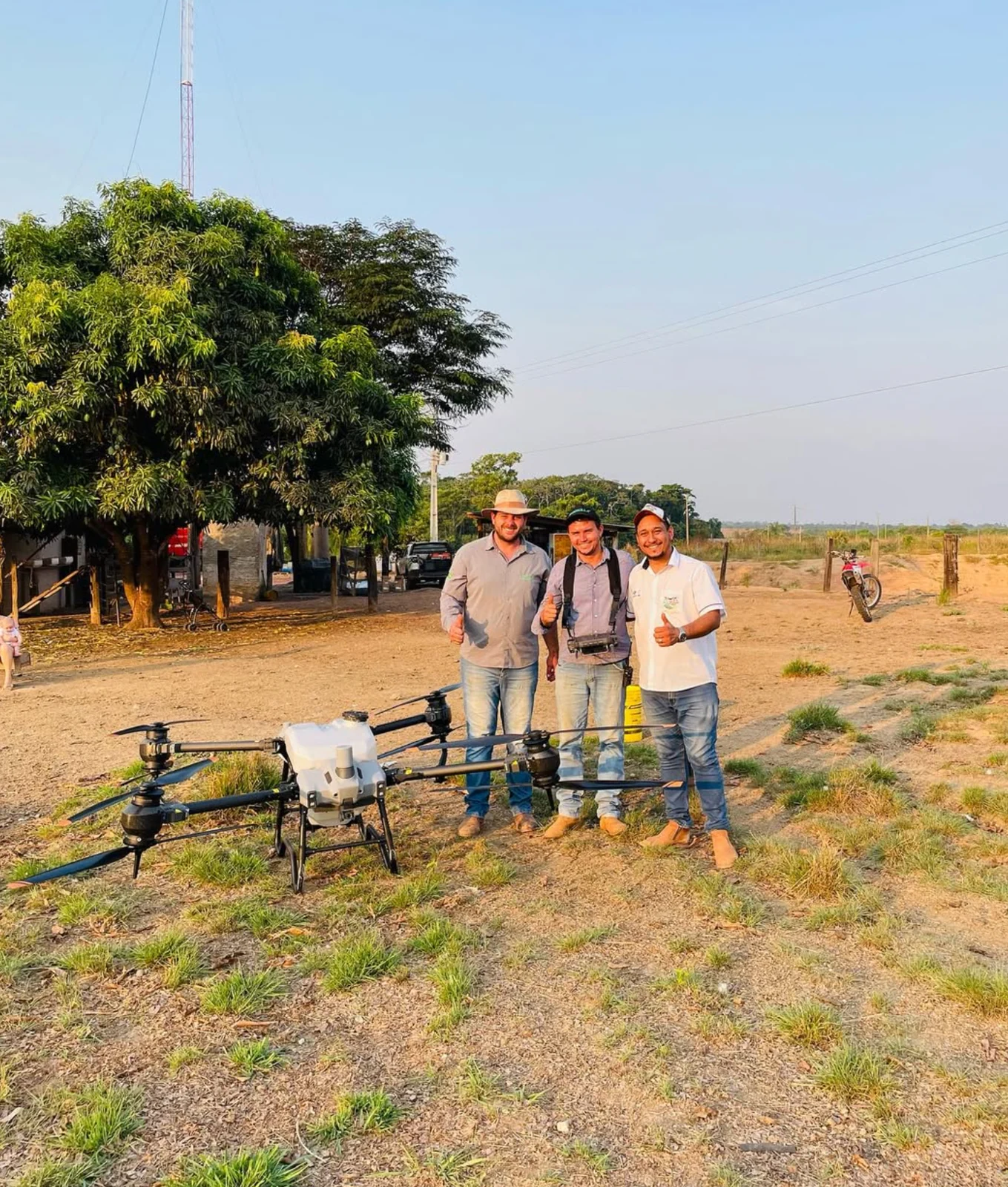 Agricultural drone operation in Brazil.